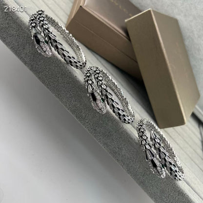[⭐Maelin]NEW OBSIDIAN & DIAMOND SERPENT BRACELET