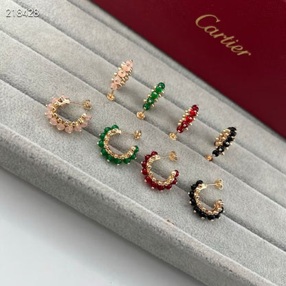 [⭐Maelin]NEW COLORED GEMSTONE COLLECTION SMALL HOOP EARRINGS