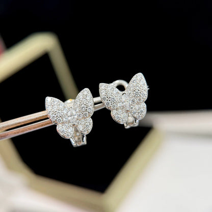[⭐Maelin]BUTTERFLY ALL DIAMOND EARRINGS