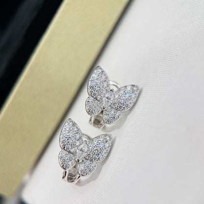 [⭐Maelin]BUTTERFLY ALL DIAMOND EARRINGS