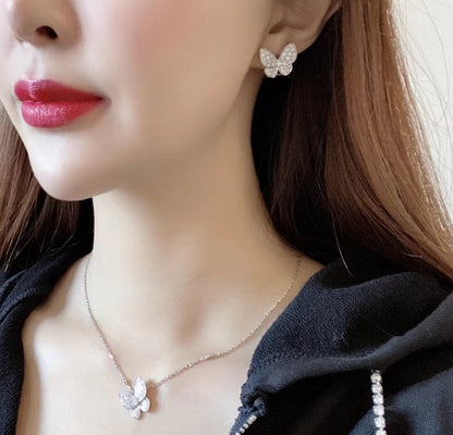 [⭐Maelin]BUTTERFLY ALL DIAMOND EARRINGS