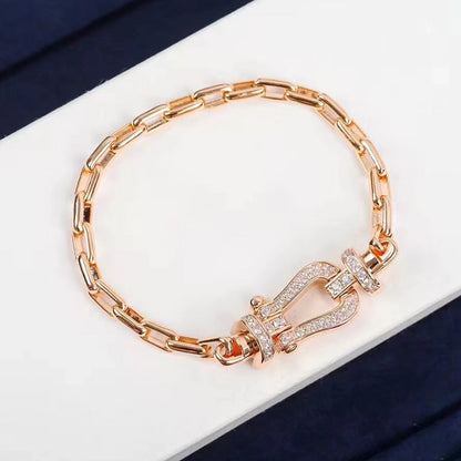 [⭐Maelin]FORCE LARGE HORSESHOE CLASP  METAL BRACELET