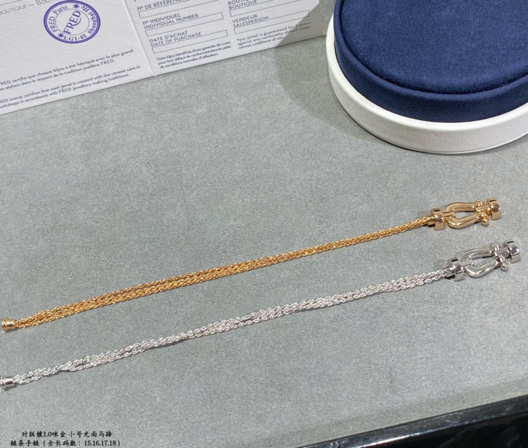 [⭐Maelin]FORCE SMALL HORSESHOE  DIAMOND CHAIN ROPE BRACELET