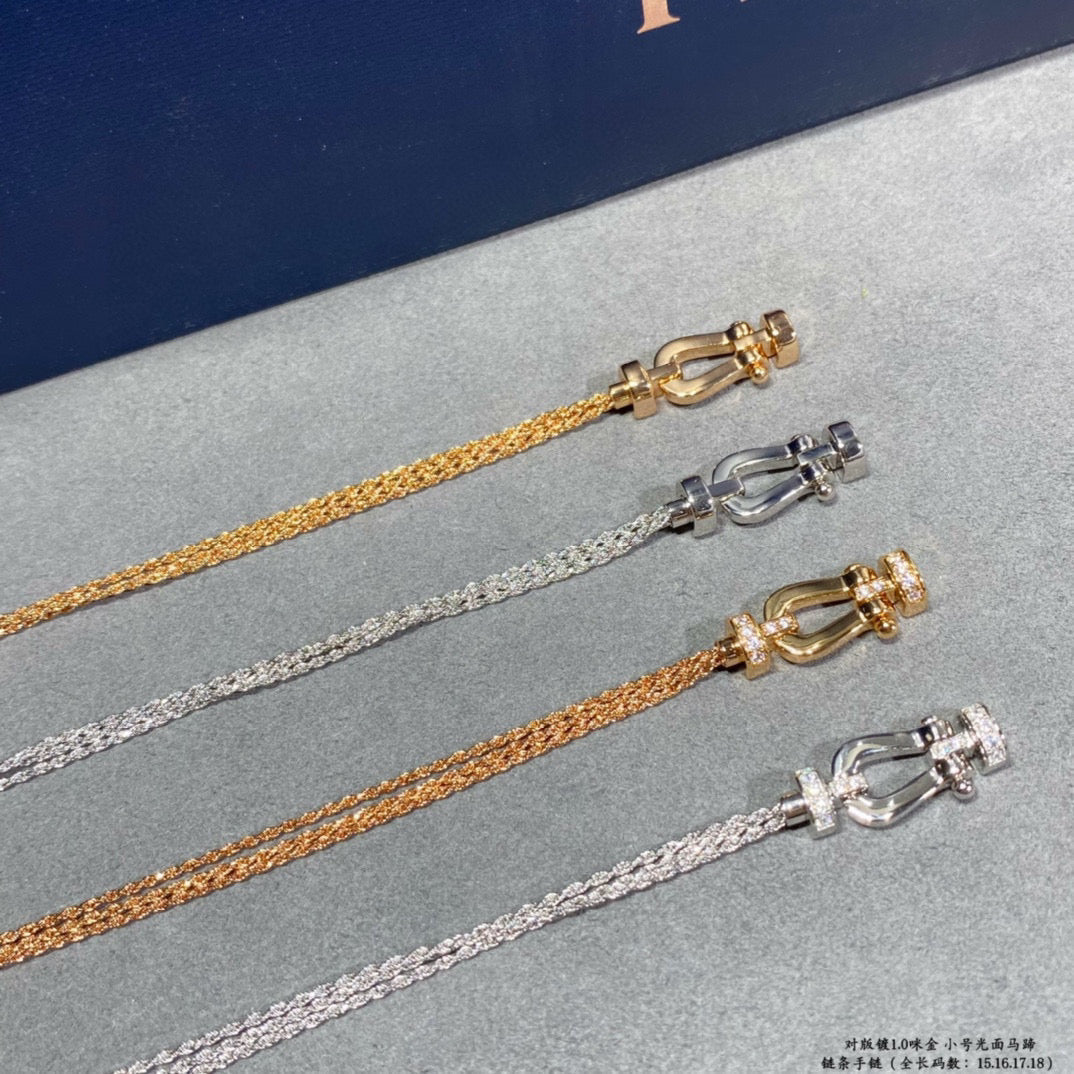 [⭐Maelin]FORCE SMALL HORSESHOE  DIAMOND CHAIN ROPE BRACELET