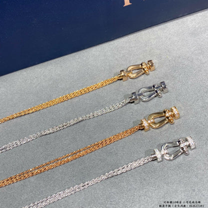 [⭐Maelin]FORCE SMALL HORSESHOE  DIAMOND CHAIN ROPE BRACELET