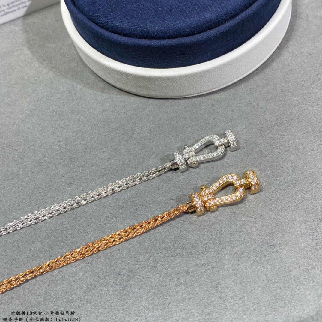 [⭐Maelin]FORCE SMALL HORSESHOE  DIAMOND CHAIN ROPE BRACELET