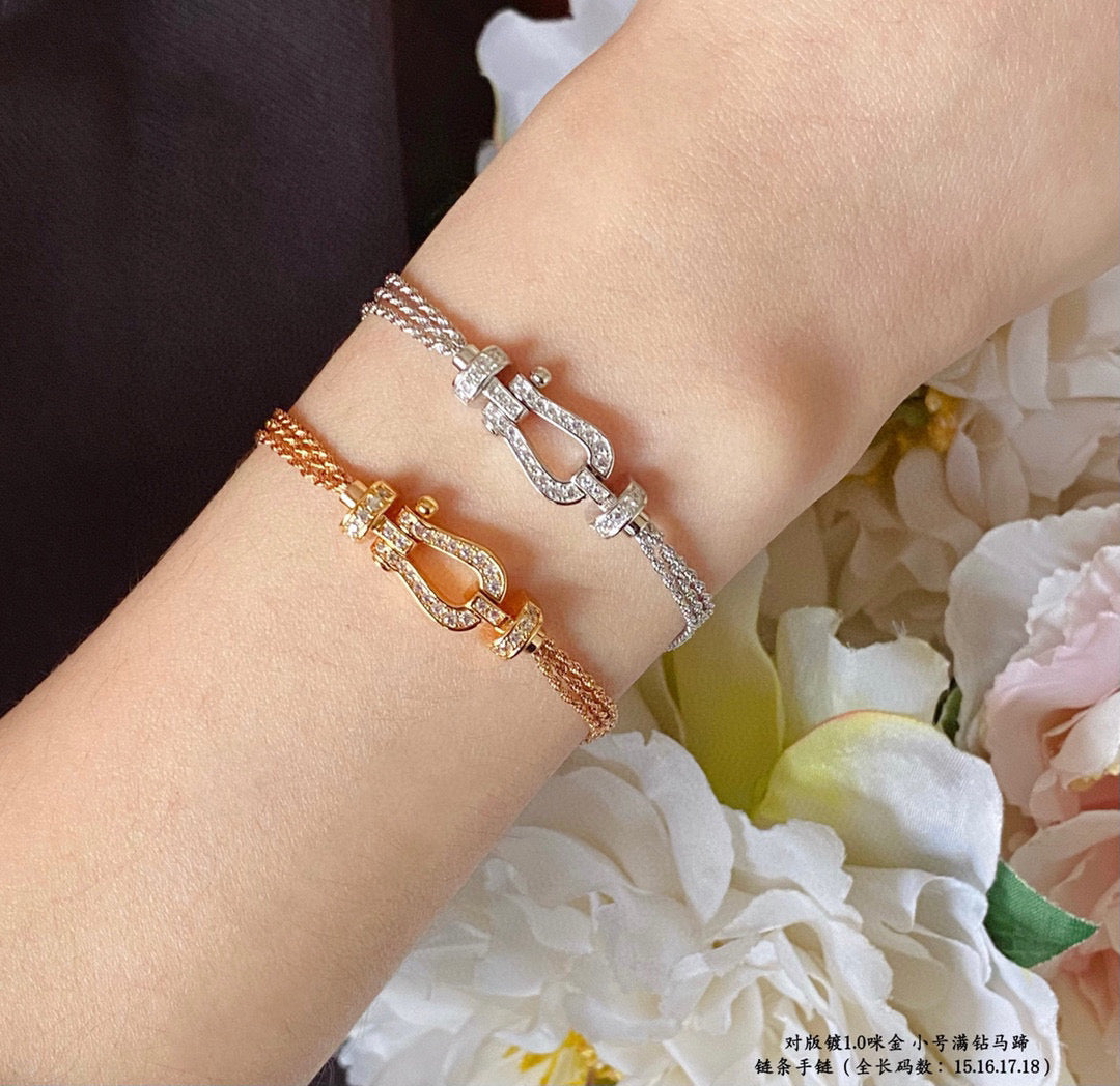 [⭐Maelin]FORCE SMALL HORSESHOE  DIAMOND CHAIN ROPE BRACELET