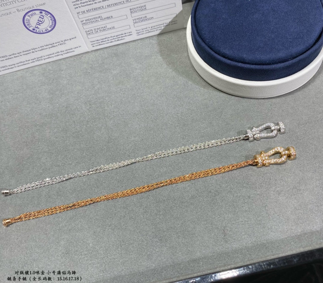[⭐Maelin]FORCE SMALL HORSESHOE  DIAMOND CHAIN ROPE BRACELET