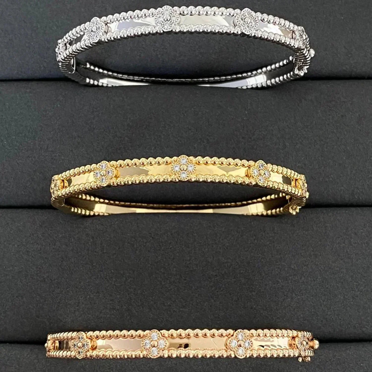 [⭐Maelin]CLOVER BRACELET 4MM DIAMONDS