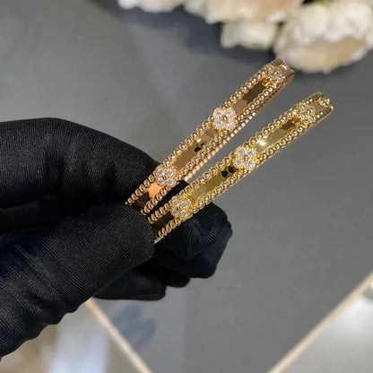 [⭐Maelin]CLOVER BRACELET 4MM DIAMONDS