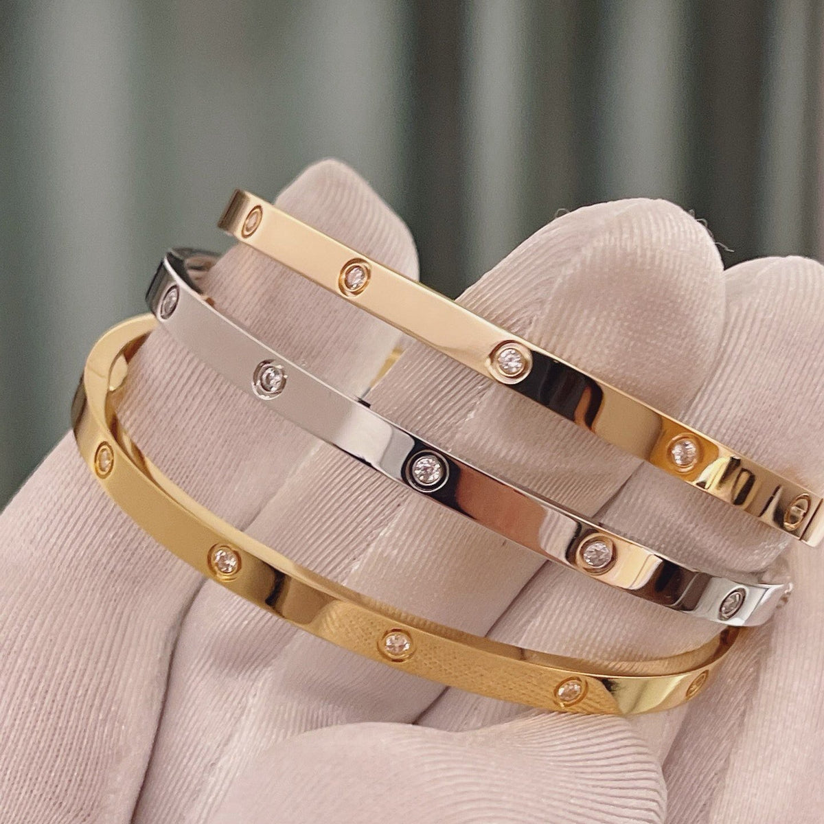 [⭐Maelin]LOVE BRACELET 3.65MM 10 DIAMONDS