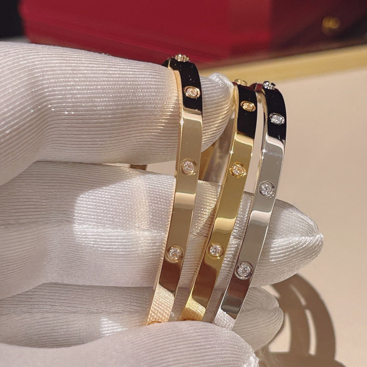 [⭐Maelin]LOVE BRACELET 3.65MM 10 DIAMONDS