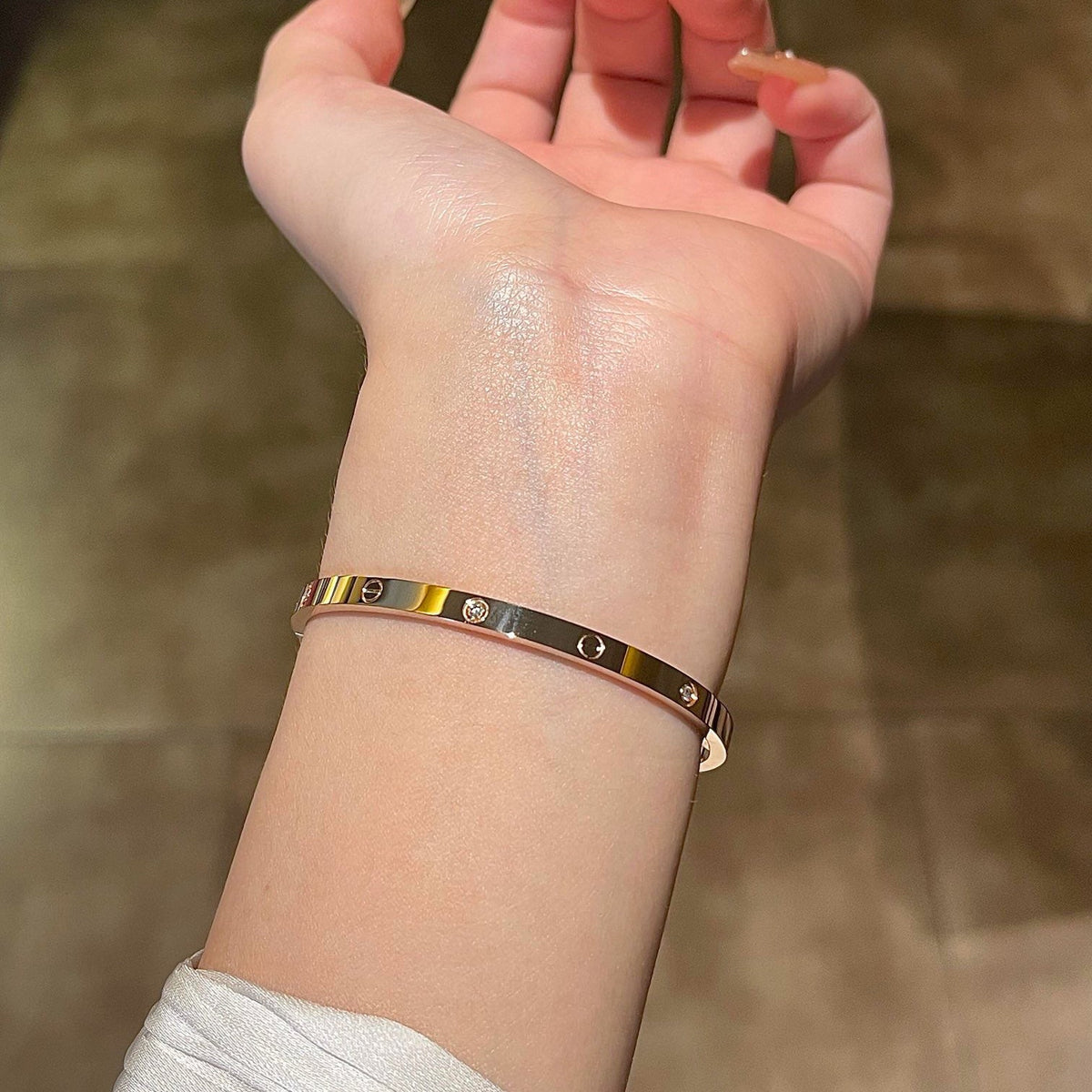 [⭐Maelin]LOVE BRACELET 3.65MM 6 DIAMONDS