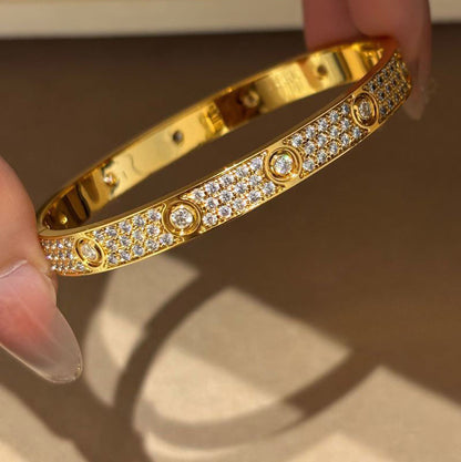 [⭐Maelin]LOVE BRACELET 6.1MM DIAMOND-PAVED 10 BIG DIAMONDS