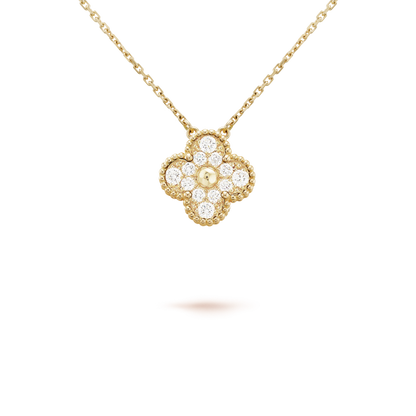 [⭐Maelin]CLOVER 15MM DIAMOND SINGLE FLOWER NECKLACE