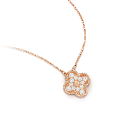 [⭐Maelin]CLOVER 15MM DIAMOND SINGLE FLOWER NECKLACE