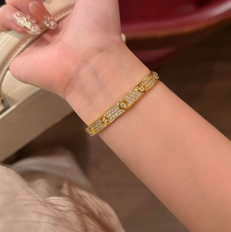 [⭐Maelin]LOVE BRACELET 6.1MM DIAMOND-PAVED 10 BIG DIAMONDS