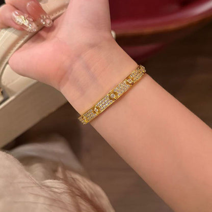 [⭐Maelin]LOVE BRACELET 6.1MM DIAMOND-PAVED 10 BIG DIAMONDS