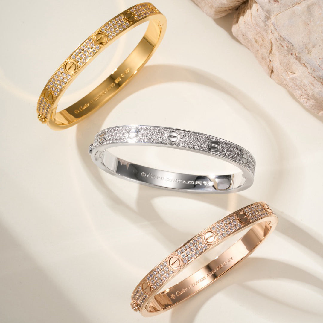 [⭐Maelin]LOVE BRACELET 6.1MM DIAMOND-PAVED