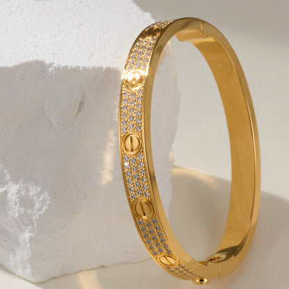 [⭐Maelin]LOVE BRACELET 6.1MM DIAMOND-PAVED