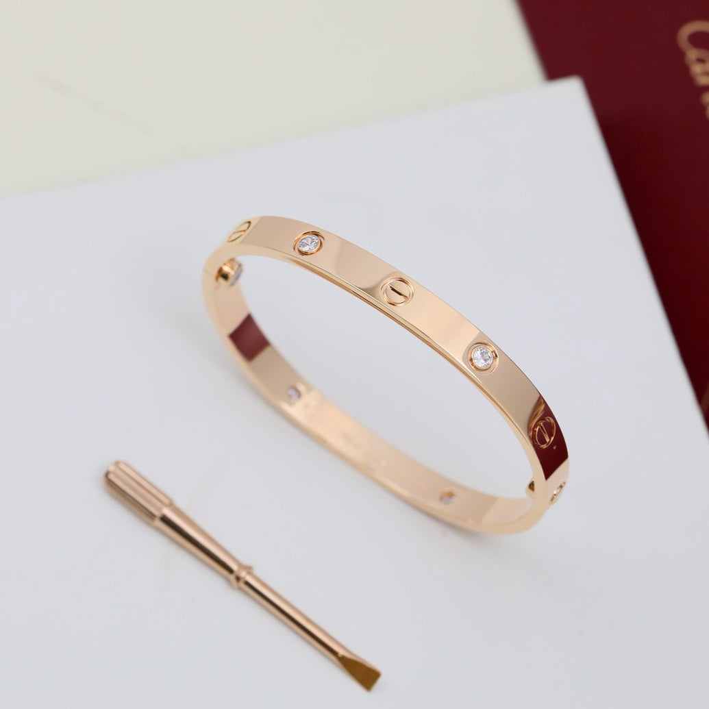 [⭐Maelin]LOVE BRACELET 6.1MM 4 DIAMONDS