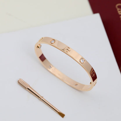 [⭐Maelin]LOVE BRACELET 6.1MM 4 DIAMONDS