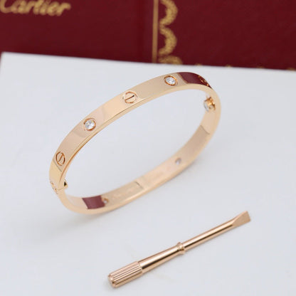 [⭐Maelin]LOVE BRACELET 6.1MM 4 DIAMONDS