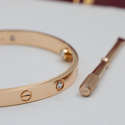 [⭐Maelin]LOVE BRACELET 6.1MM 4 DIAMONDS