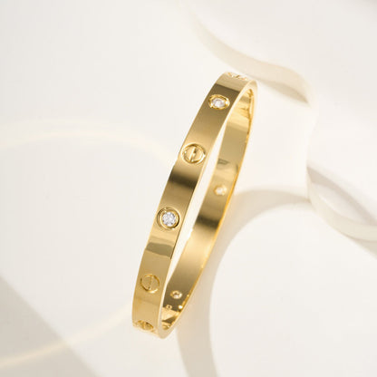 [⭐Maelin]LOVE BRACELET 6.1MM 4 DIAMONDS