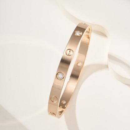 [⭐Maelin]LOVE BRACELET 6.1MM 4 DIAMONDS
