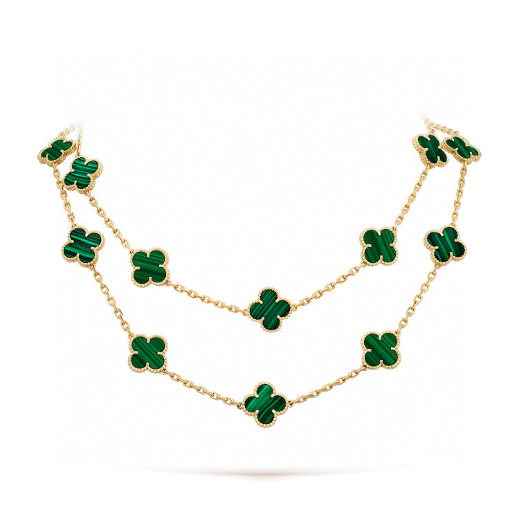 [⭐Maelin]CLOVER 20 MOTIFS MALACHITE GOLD