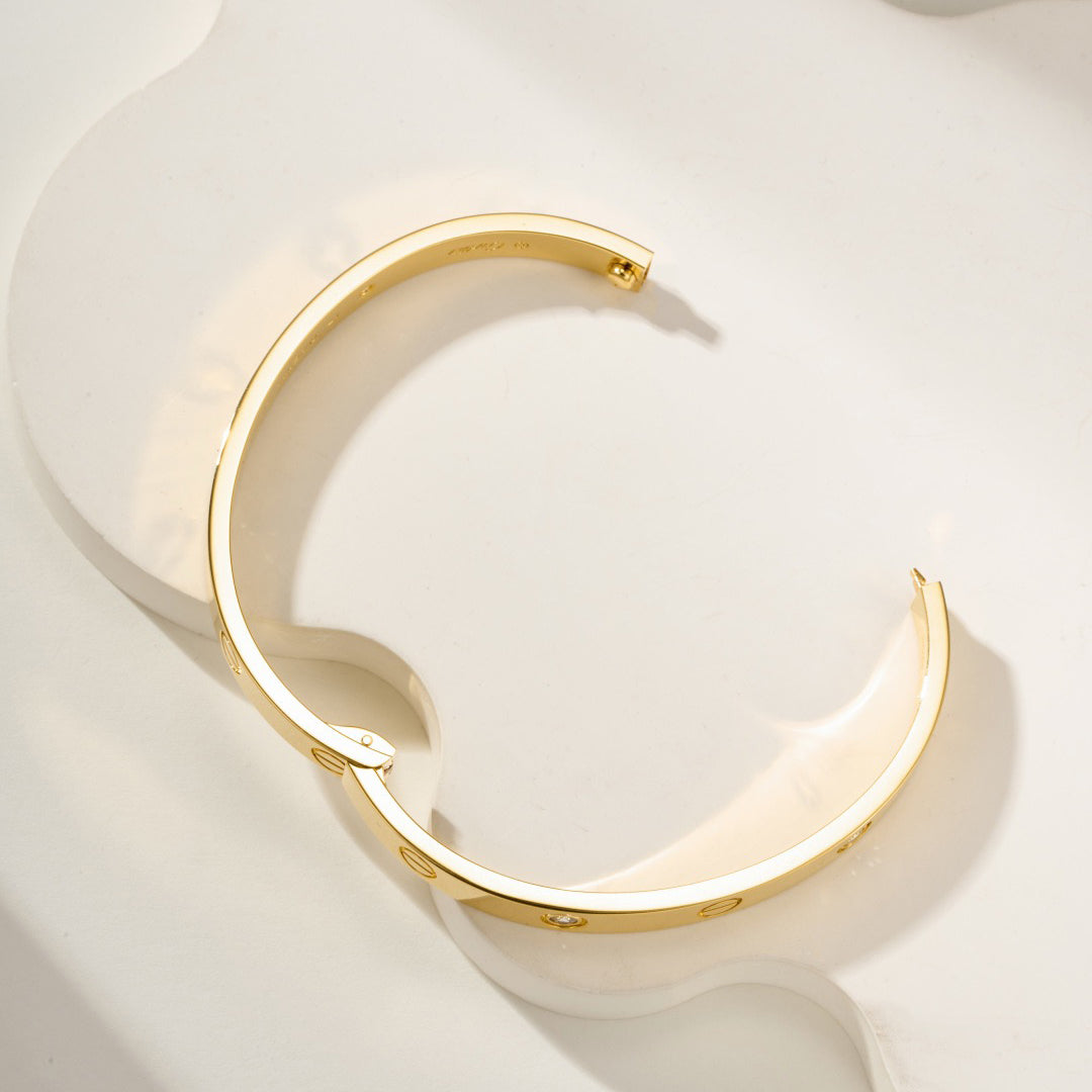 [⭐Maelin]LOVE BRACELET 6.1MM 4 DIAMONDS