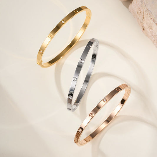 [⭐Maelin]LOVE BRACELET 3.65MM 6 DIAMONDS