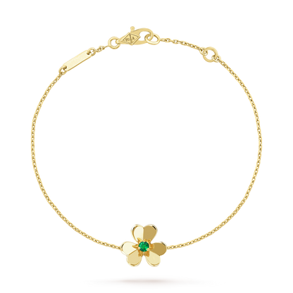 [⭐Maelin]FRIVOLE GOLD FLOWER PINK MALACHITE BRACELET