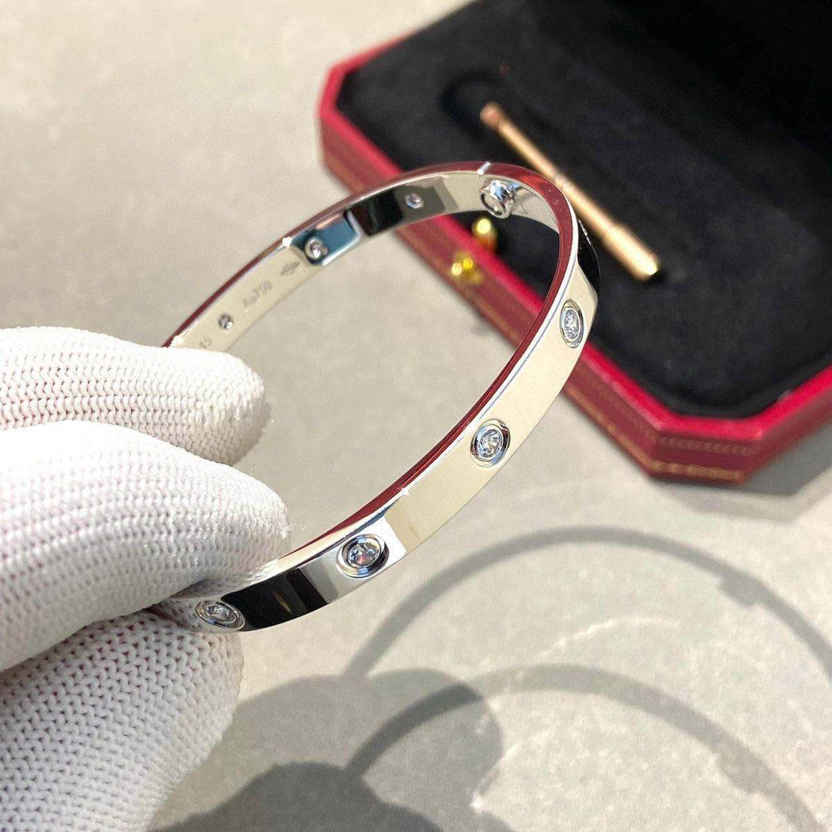 [⭐Maelin]LOVE BRACELET 6.1MM 10 DIAMONDS