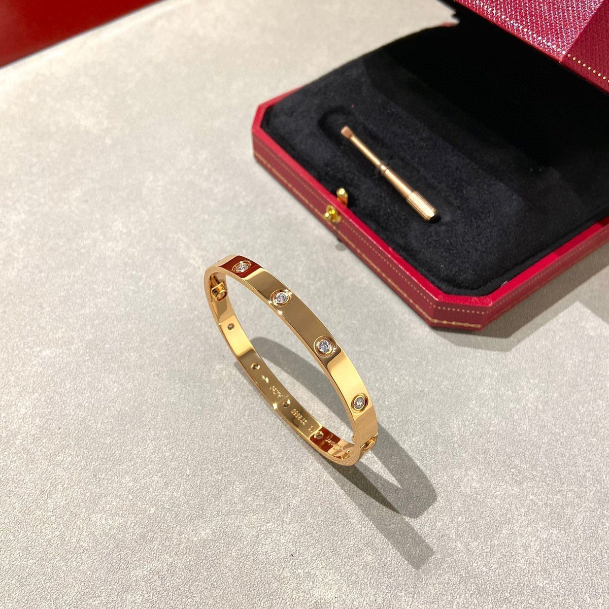 [⭐Maelin]LOVE BRACELET 6.1MM 10 DIAMONDS