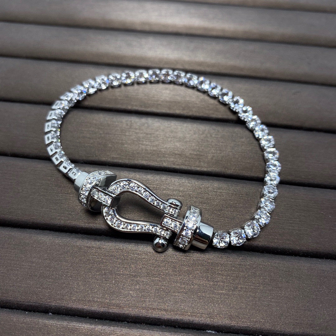 [⭐Maelin]FORCE  HORSESHOE  DIAMOND TENNIS BRACELET