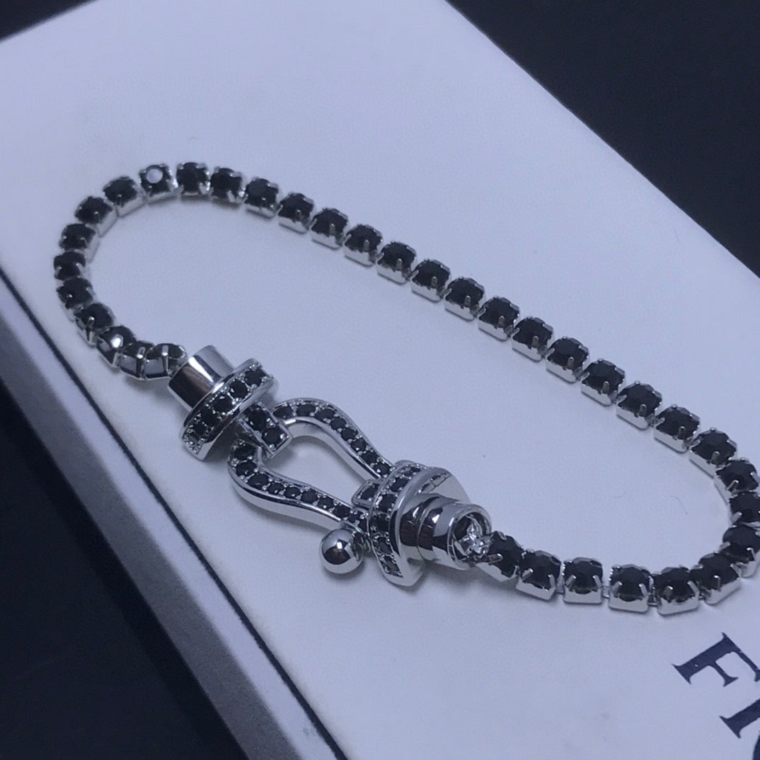 [⭐Maelin]FORCE  LARGE HORSESHOE FULL DIAMOND TENNIS BRACELET