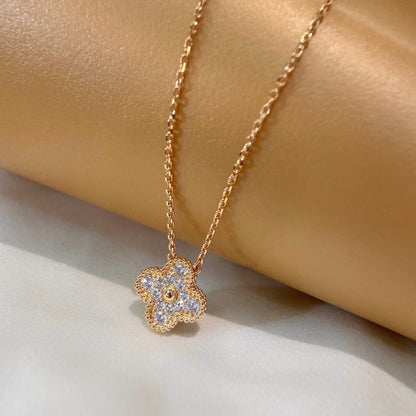 [⭐Maelin]CLOVER 15MM DIAMOND SINGLE FLOWER NECKLACE