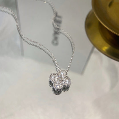 [⭐Maelin]CLOVER 15MM DIAMOND SINGLE FLOWER NECKLACE