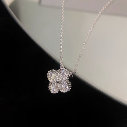 [⭐Maelin]CLOVER 15MM DIAMOND SINGLE FLOWER NECKLACE