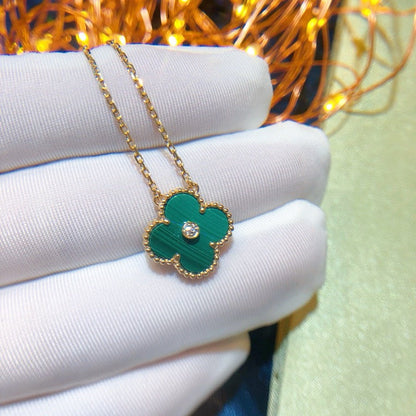 [⭐Maelin]CLOVER 15MM DIAMOND TURQUOISE NECKLACE