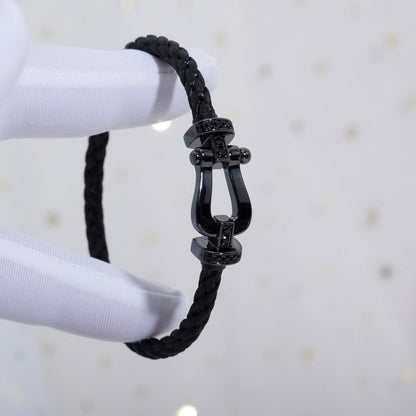 [⭐Maelin]FORCE LARGE SERIES HORSESHOE BLACK SAMURAI BRACELET