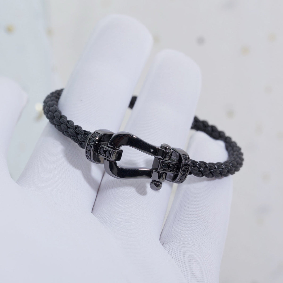[⭐Maelin]FORCE LARGE SERIES HORSESHOE BLACK SAMURAI BRACELET