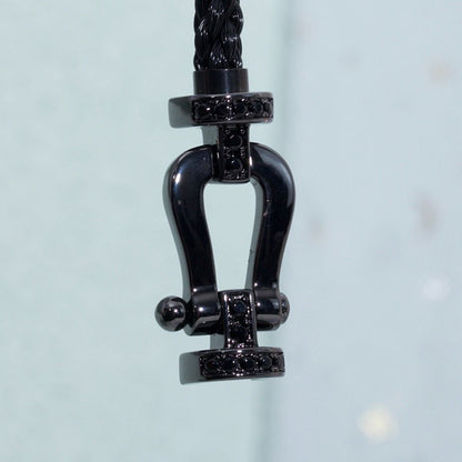 [⭐Maelin]FORCE LARGE SERIES HORSESHOE BLACK SAMURAI BRACELET