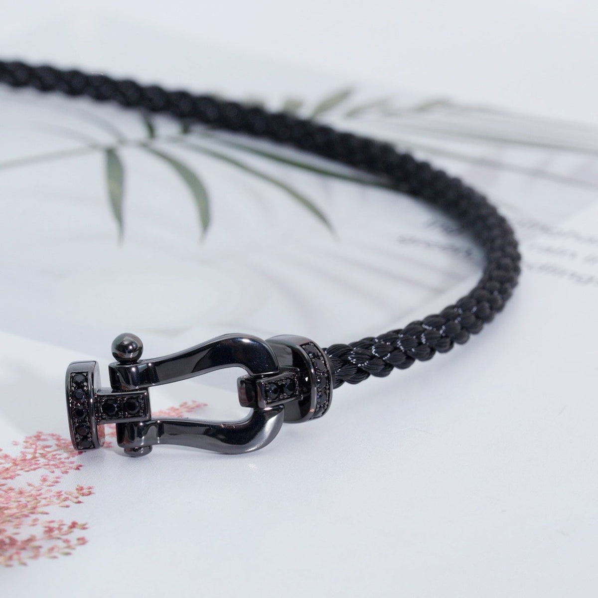 [⭐Maelin]FORCE LARGE SERIES HORSESHOE BLACK SAMURAI BRACELET
