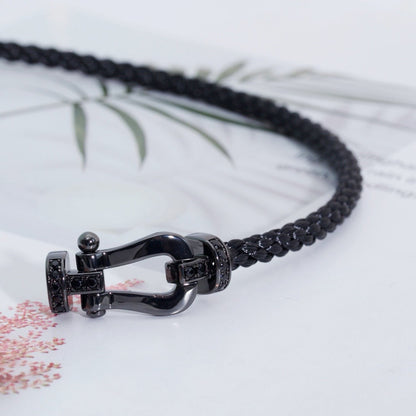 [⭐Maelin]FORCE LARGE SERIES HORSESHOE BLACK SAMURAI BRACELET