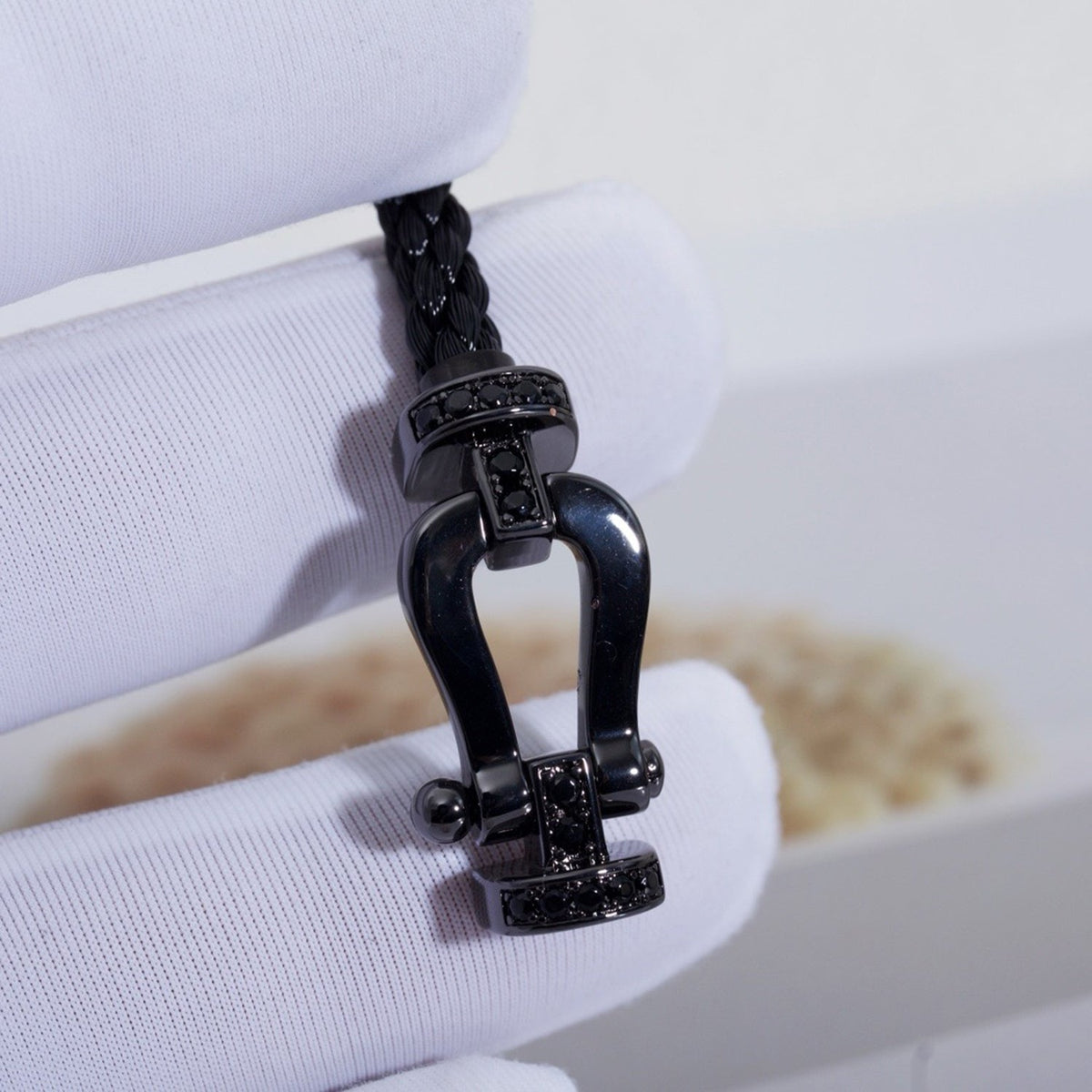 [⭐Maelin]FORCE LARGE SERIES HORSESHOE BLACK SAMURAI BRACELET
