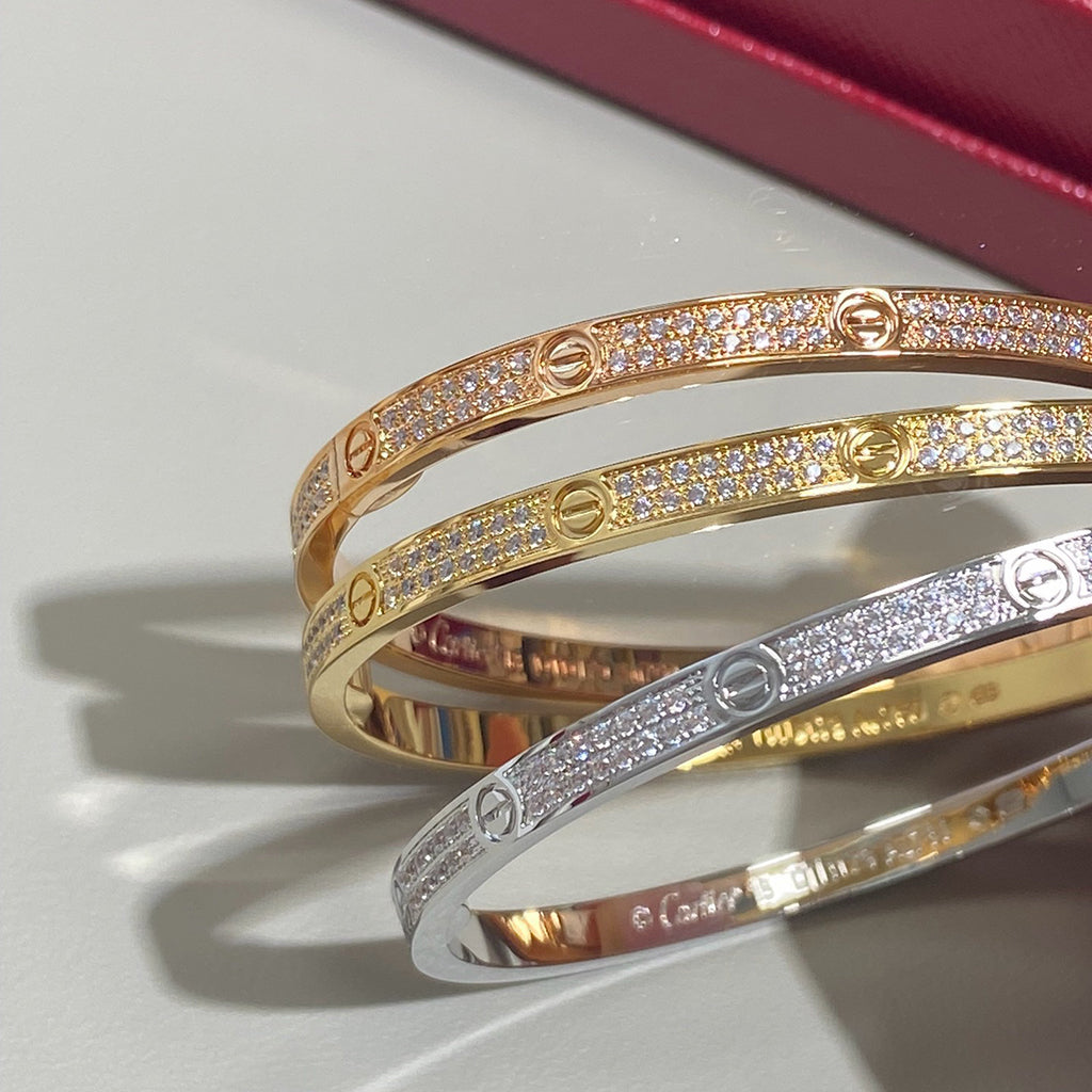 [⭐Maelin]LOVE BRACELET 3.65MM DIAMOND-PAVED