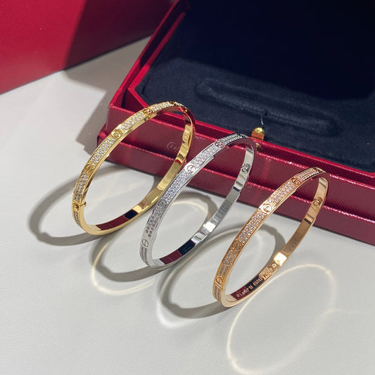 [⭐Maelin]LOVE BRACELET 3.65MM DIAMOND-PAVED